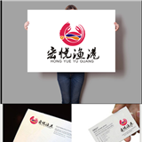 宏悦渔港  设计logo  餐饮行业